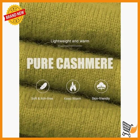 100% Cashmere V-Neck Sweater, Slim Fit, Seamless Knit, Fall Winter Wear